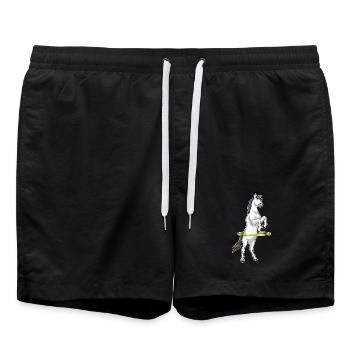 Gymnastique d’entraînement par cerceau pour chevaux - Short de bain - noir - Devant - AI Model Male 185 light (185cm)
