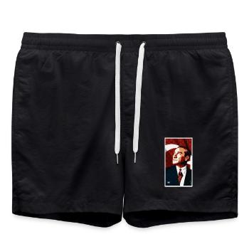 Mustafa Kemal Atatürk-Osmanli Slap - Badeshorts - Schwarz - Vorne - AI Model Male 185 light (185cm)