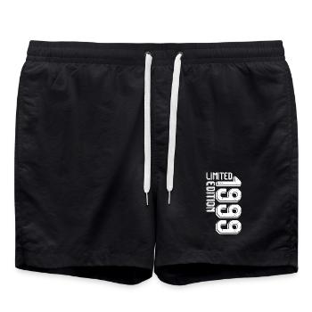 Limitierte Moda Go Bold Typografie - Badeshorts - Schwarz - Vorne - AI Model Male 185 light (185cm)
