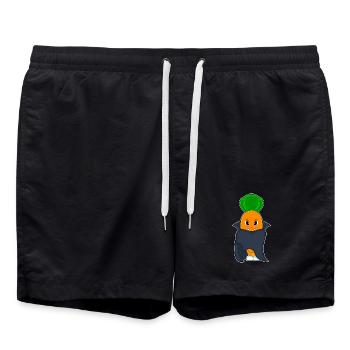Karotte Halloween Vampir - Badeshorts - Schwarz - Vorne - AI Model Male 185 light (185cm)