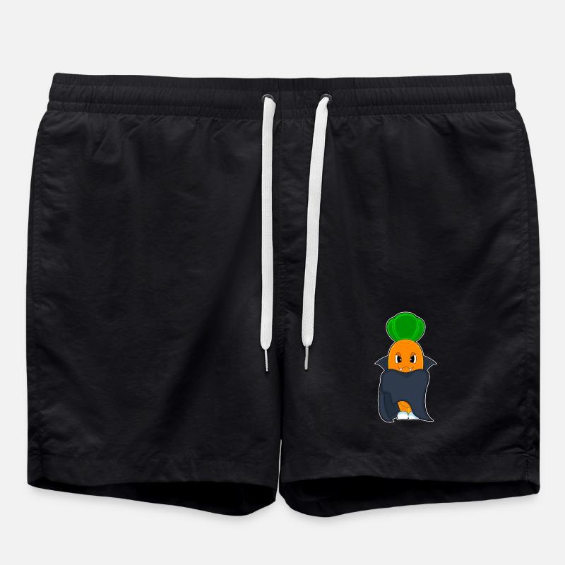 Carrot Halloween Vampire - Swim Trunks - black
