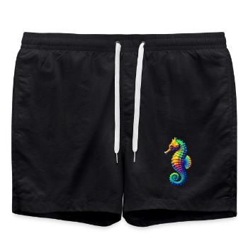 Seahorse - Swim Trunks - black - Front - AI Model Male 185 light (185cm)