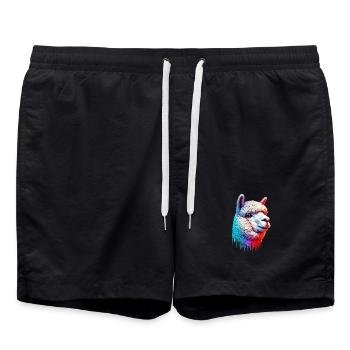 Alpaga - Short de bain - noir - Devant - AI Model Male 185 light (185cm)