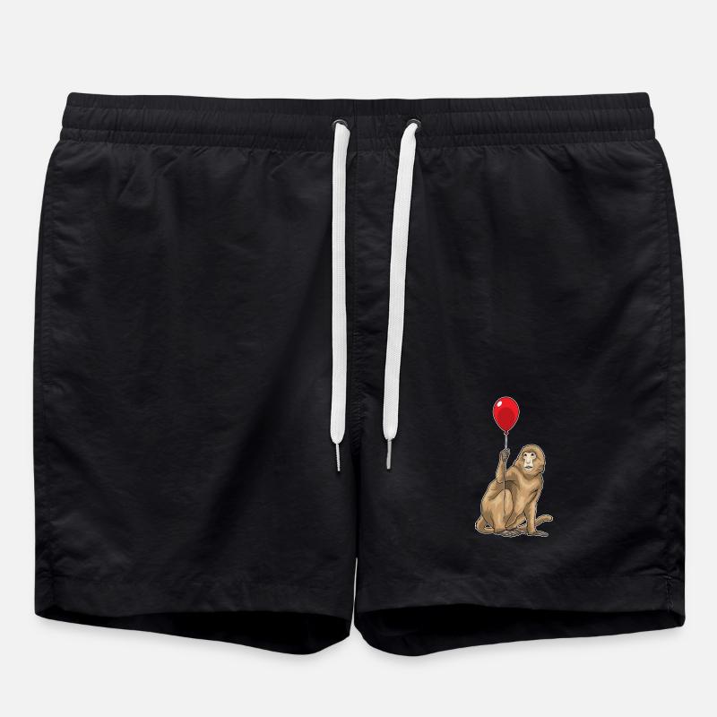 Affe Luftballon - Badeshorts - Schwarz