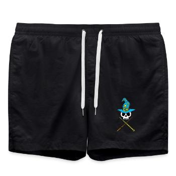 Wizard's Skull - Swim Trunks - black - Front - AI Model Male 185 light (185cm)
