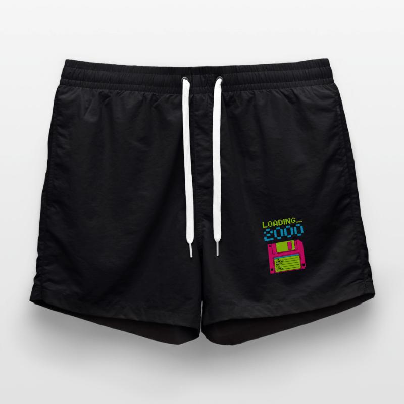 Loading 2000 Disketten-Design Retro Pixel Design Badeshorts