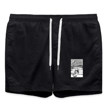 cat - Swim Trunks - black - Front - AI Model Male 185 light (185cm)