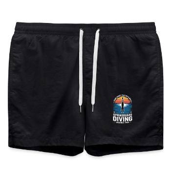 Kunstspringen Turmspringer Sprungbrett - Badeshorts - Schwarz - Vorne - AI Model Male 185 light (185cm)
