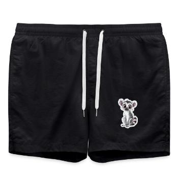 lémurien - Short de bain - noir - Devant - AI Model Male 185 light (185cm)