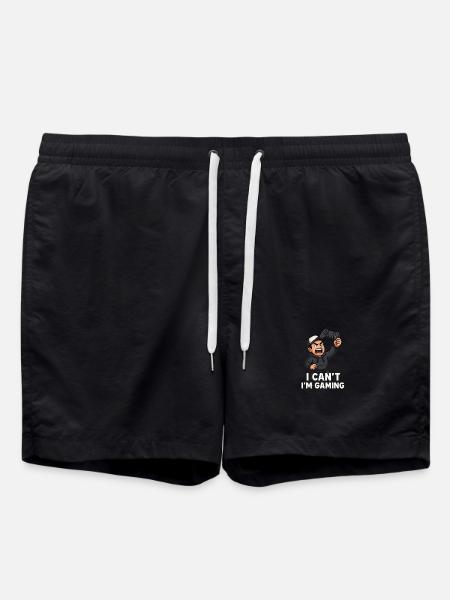 I Cant m Gaming - Swim Trunks - black
