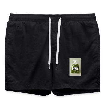 Étiquette de prix des puces informatiques - Short de bain - noir - Devant - AI Model Male 185 light (185cm)