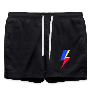 TriColor Beam - Swim Trunks - black - Front - AI Model Male 185 light (185cm)