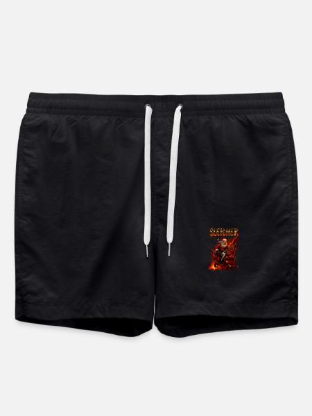 Heavy Metal Santa Sleigher - Swim Trunks - black