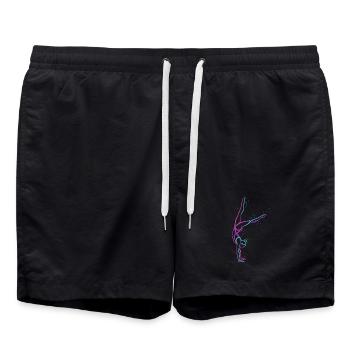 Gymnastics Teenagers - Gymnasts Floor Gymnastics Artistic Gymnastics - Swim Trunks - black - Front - AI Model Male 185 light (185cm)