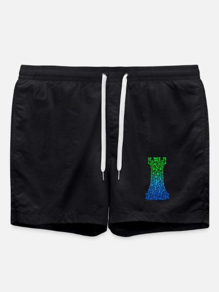 Schach Schachspiel Schachfiguren Schachspieler - Badeshorts - Schwarz