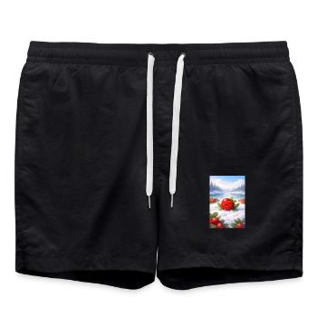 Priselberry - Gifts of the Far North - Swim Trunks - black - Front - AI Model Male 185 light (185cm)