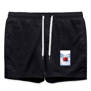 Gifts of the Far North - Mors - Swim Trunks - black - Front - AI Model Male 185 light (185cm)