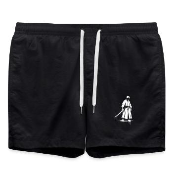 Graffiti de guerrier samouraï ronin triste - Short de bain - noir - Devant - AI Model Male 185 light (185cm)