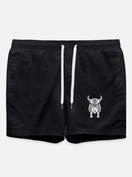 Just a White Bull #1 / n.imal.wears - Swim Trunks - black