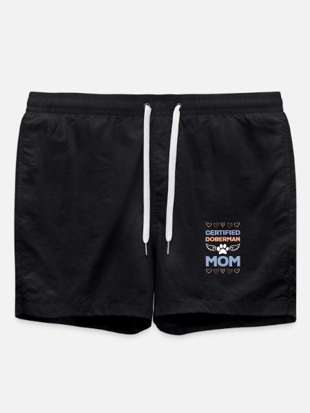 Doberman Mom Certified - Swim Trunks - black