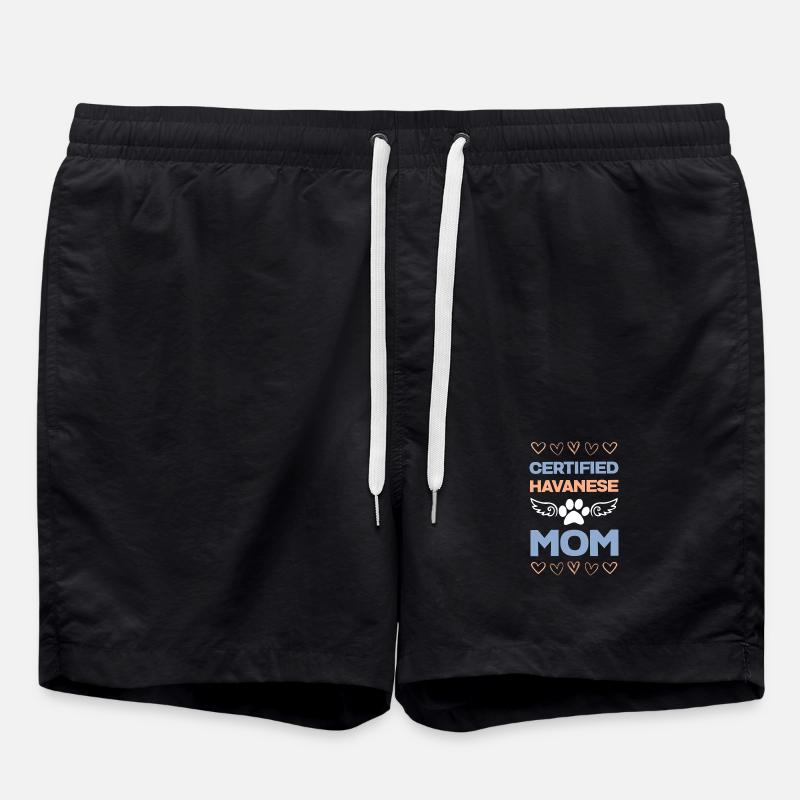 Certified Havanese Mom - Swim Trunks - black