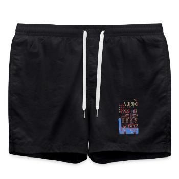 Art du circuit audio sur les circuits imprimés - Short de bain - noir - Devant - AI Model Male 185 light (185cm)