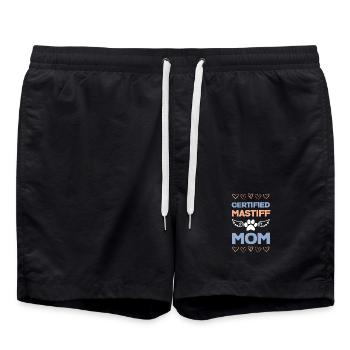 Zertifizierte Mastiff Mama - Badeshorts - Schwarz - Vorne - AI Model Male 185 light (185cm)