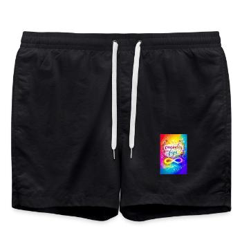 Un design coloré infiniment fin - Short de bain - noir - Devant - AI Model Male 185 light (185cm)