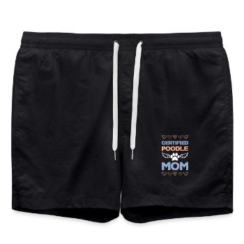 Maman de caniche certifiée - Short de bain - noir - Devant - AI Model Male 185 light (185cm)