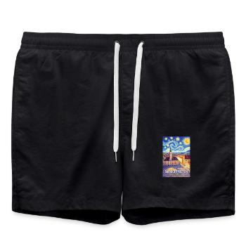 Sankt Pölten, Autriche - Short de bain - noir - Devant - AI Model Male 185 light (185cm)