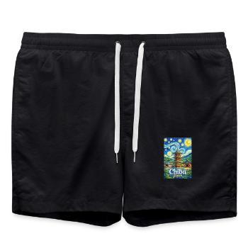 Chiba, Japan - Badeshorts - Schwarz - Vorne - AI Model Male 185 light (185cm)