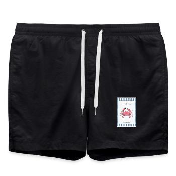 Affiche du crabe français du Le Crabe Club - Short de bain - noir - Devant - AI Model Male 185 light (185cm)