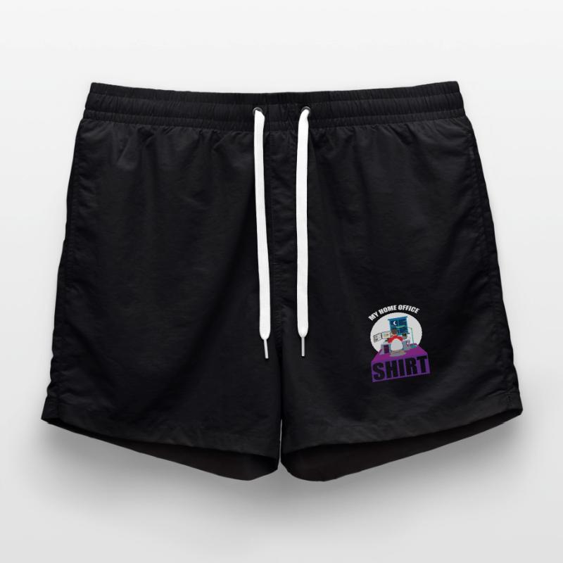 Night Shift Coder Programmer Desk Graphic Swim Trunks