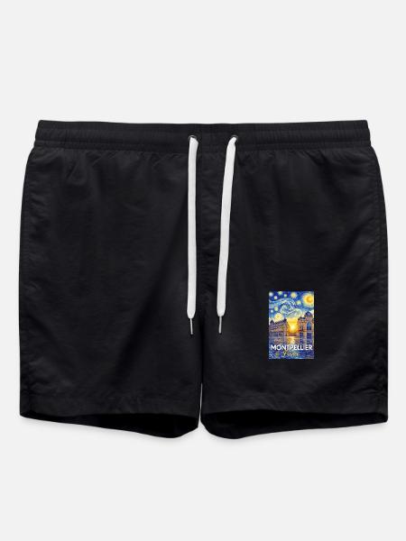 Montpellier, Frankreich - Badeshorts - Schwarz