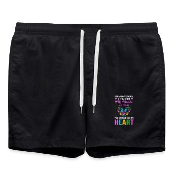 Paraeducator Lehrerassistent Paraprofessional - Badeshorts - Schwarz - Vorne - AI Model Male 185 light (185cm)