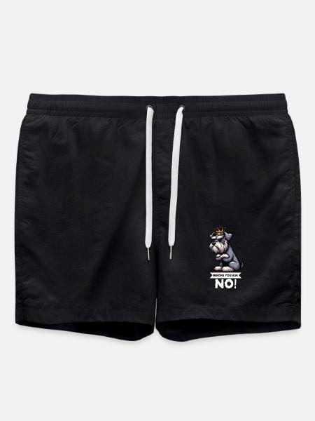 Before You Ask Schnauzer Riesenschnauzer   - Badeshorts - Schwarz