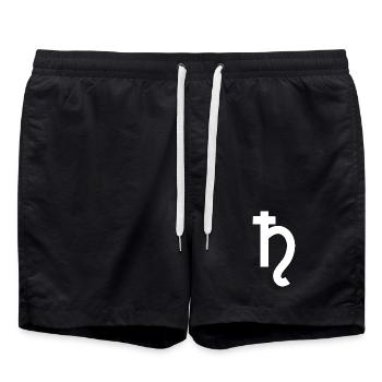 Symbole de Saturne - Short de bain - noir - Devant - AI Model Male 185 light (185cm)
