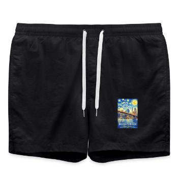 Brooklyn Bridge NY Style Star - Short de bain - noir - Devant - AI Model Male 185 light (185cm)