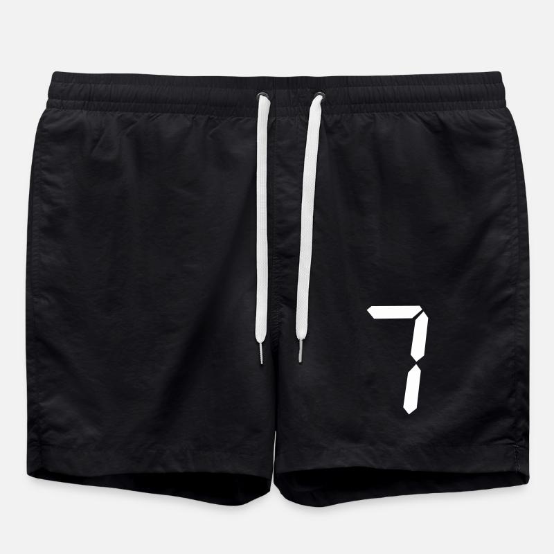 digitale_zahl_7 - Swim Trunks - black