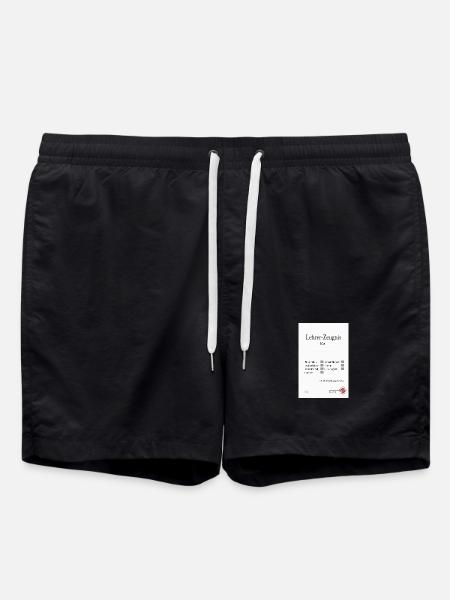Lehrer Zeugnis Lustiges Abschiedsgeschenk - Badeshorts - Schwarz