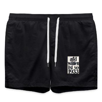Afd wählen ist so 1933 - Badeshorts - Schwarz - Vorne - AI Model Male 185 light (185cm)
