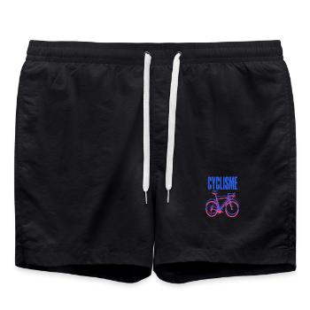 Cyclisme Néon Vélo Graphique - Short de bain - noir - Devant - AI Model Male 185 light (185cm)
