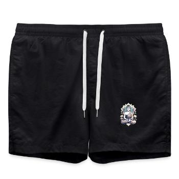 Meditating Buddha Lotus Mandala - Swim Trunks - black - Front - AI Model Male 185 light (185cm)