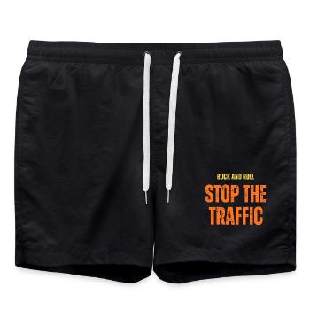 Rock and roll, arrêtez la circulation - Short de bain - noir - Devant - AI Model Male 185 light (185cm)