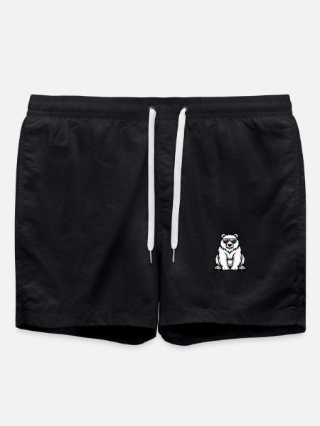 Eisbär Cool Tier - Badeshorts - Schwarz