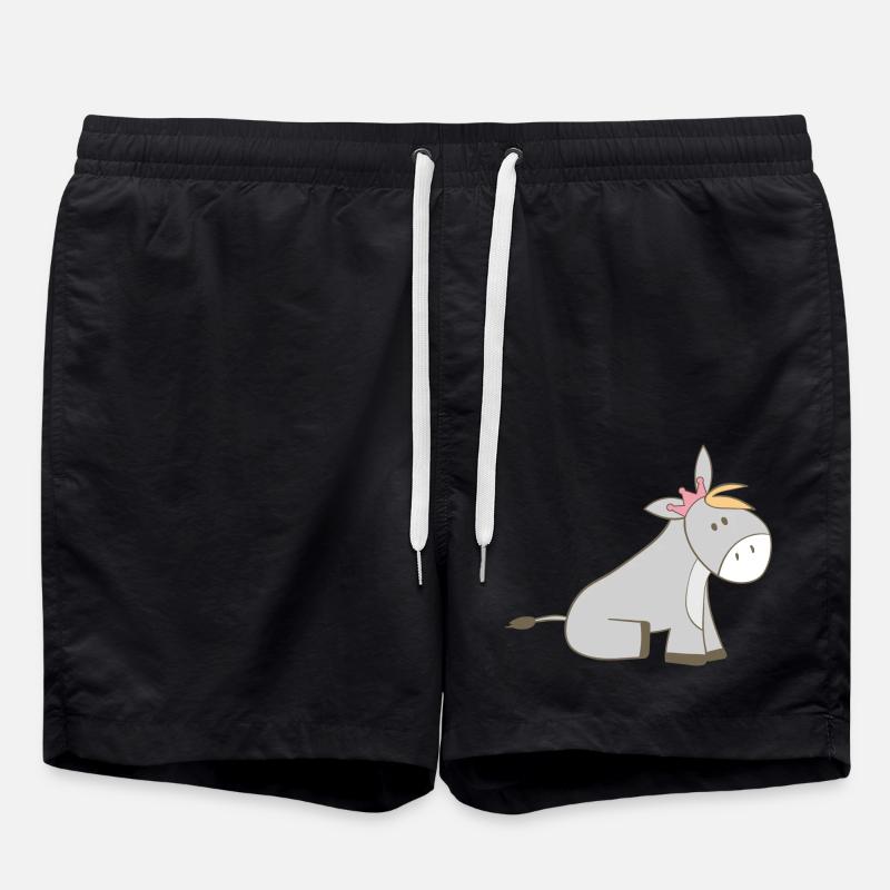 Esel - Badeshorts - Schwarz