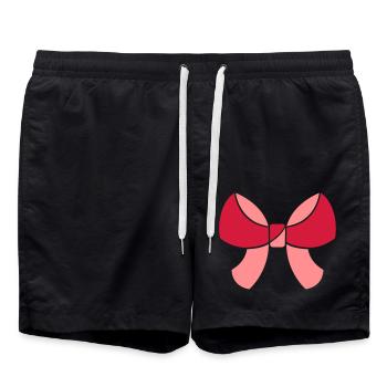 huebsch schleife haarband schoen girl maedchen fra - Badeshorts - Schwarz - Vorne - AI Model Male 185 light (185cm)