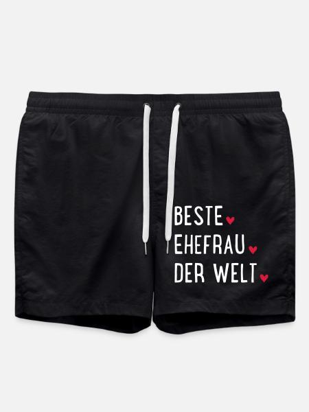 Beste Ehefrau der Welt - Badeshorts - Schwarz