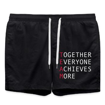 team - Swim Trunks - black - Front - AI Model Male 185 light (185cm)