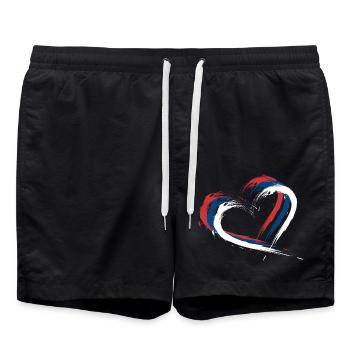 Drapeau de la Serbie - Short de bain - noir - Devant - AI Model Male 185 light (185cm)